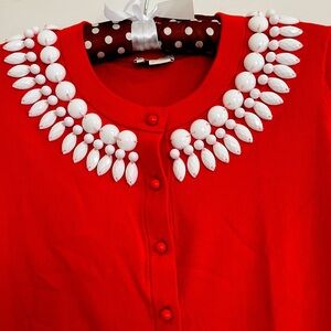 Kate Spade Kati Cotton Beaded Cardigan